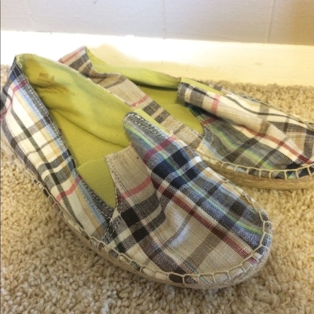 Report Plaid Espadrille Flats